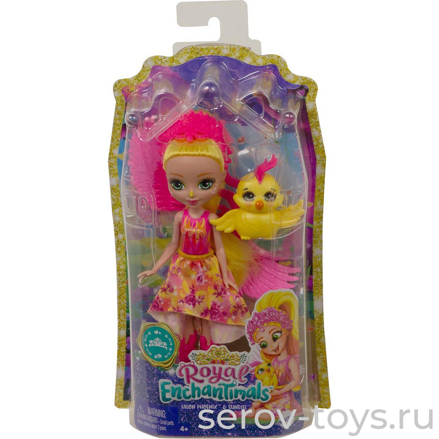 Enchantimals Кукла базовая со зверюшкой FNH22 Фалон Феникс и Санрайз GYJ04