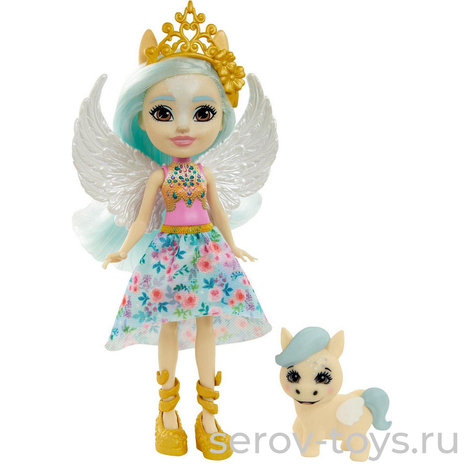 Enchantimals Кукла базовая со зверюшкой FNH22 Паолина Пегасус и Вингли GYJ03