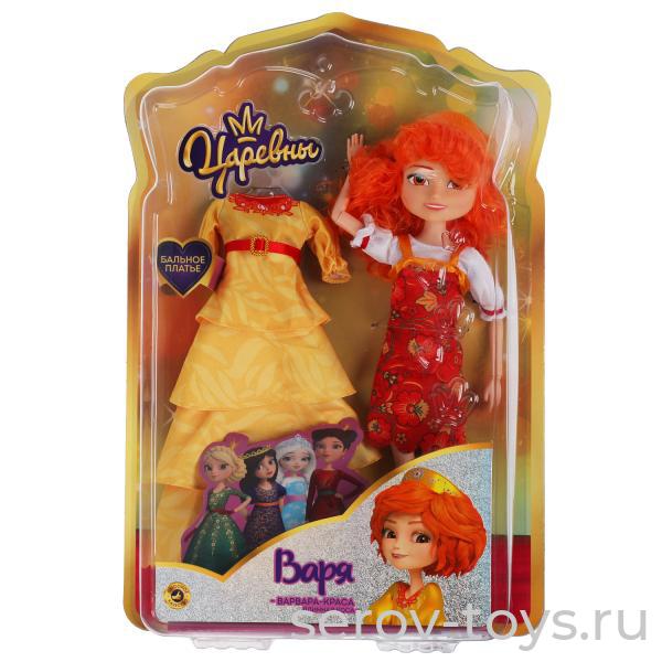 Кукла Варвара 5PR-VARVARA29-ED-BB с бальным платьем в комплекте Царевны 29см на блистере Карапуз