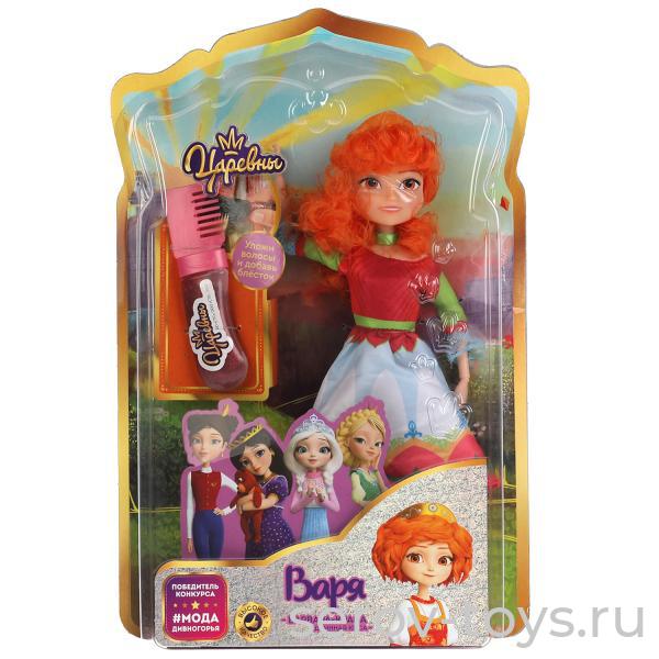 Кукла Варвара 5PR-VARVARA29-FD1- Мода Дивногорья Царевны глитерная расческа 29см на блистере Карапуз
