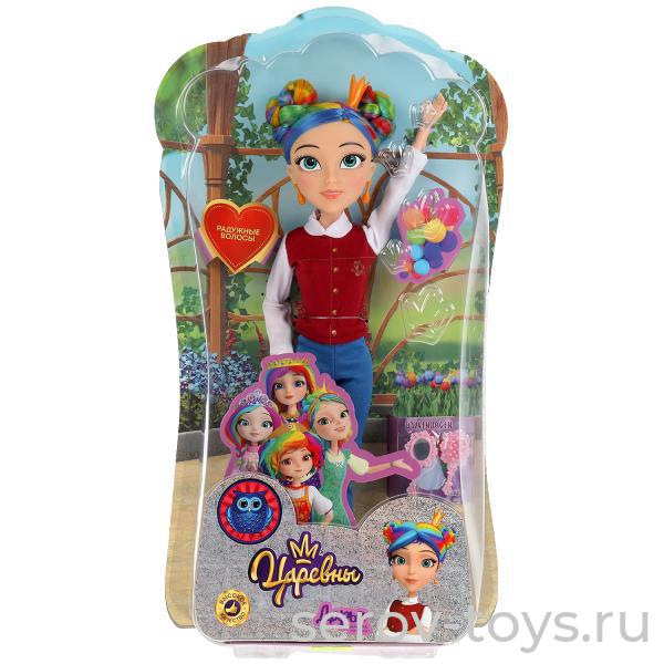 Кукла Дарья 5PR-DASHA29-RH-B с радужными волосами Царевны 29см на блистере Карапуз