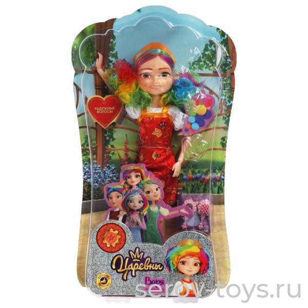 Кукла Варя 5PR-VARVARA29-RH-B с радужными волосами Царевны 29см на блистере Карапуз