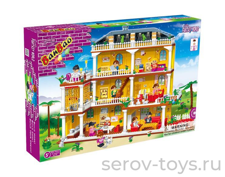 Конструктор БанБао 8370 Дом 3-х этажн 900дет