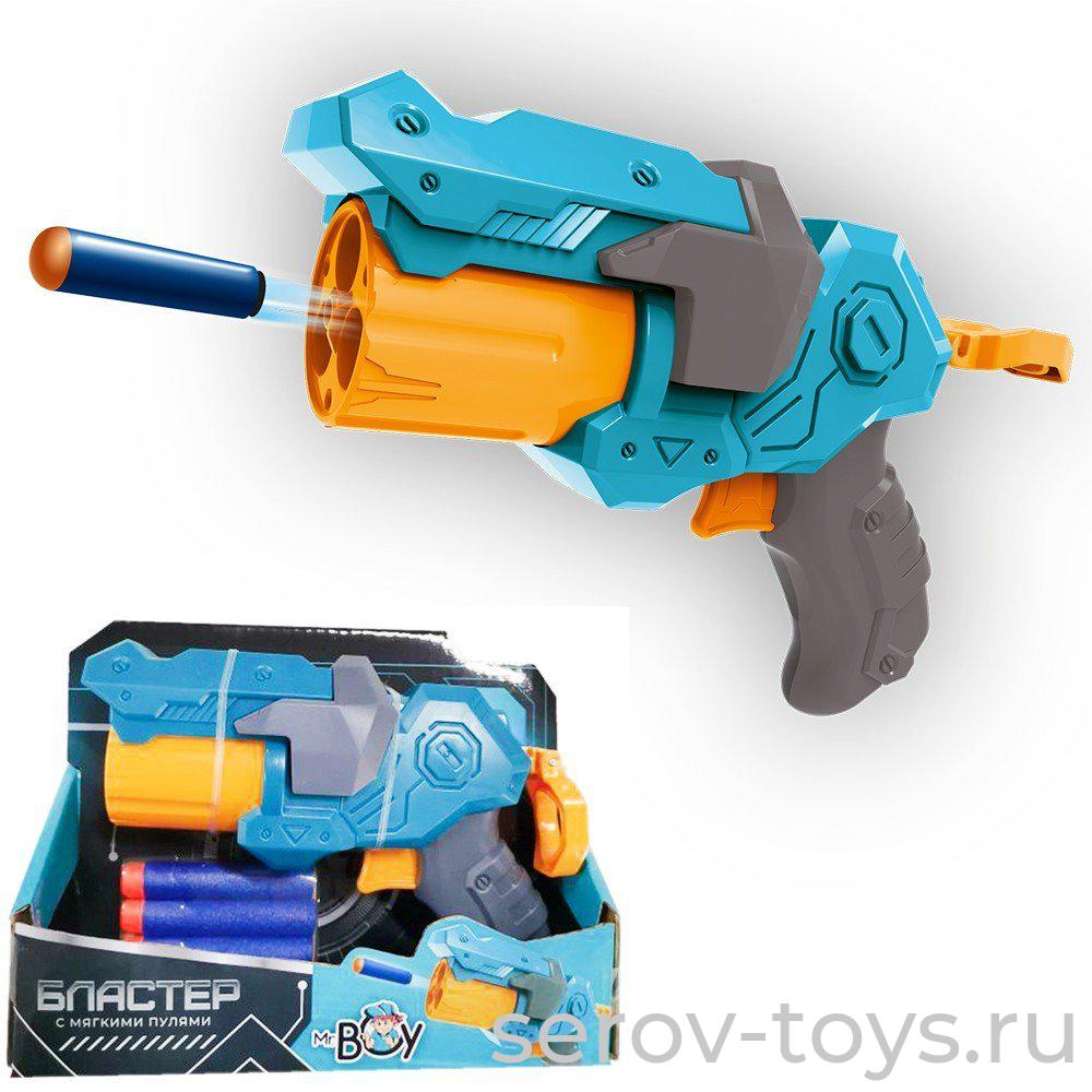 Бластер 6067YS  с мягкими пулями в кор Mr Boy