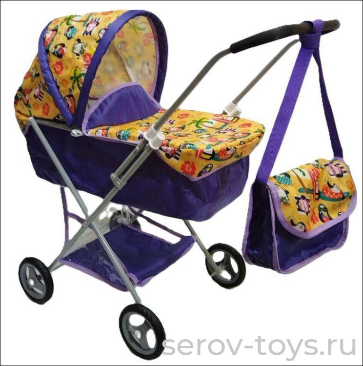 Коляска д/кукол Классика-5 КР610 с рис, сумка, поддон Стройтехсервис