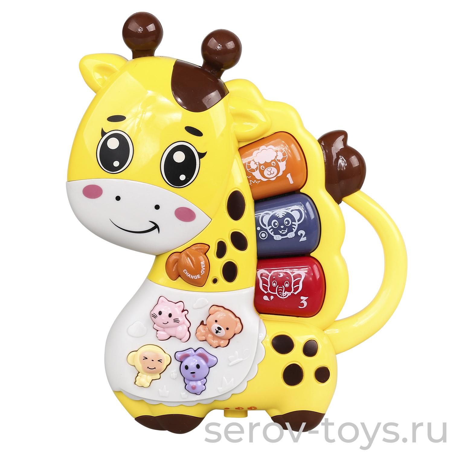 Музыкальная игрушка C22698/A1334068M-W Веселый жирафик свет звук в кор 855-66D JIALEGU TOYS