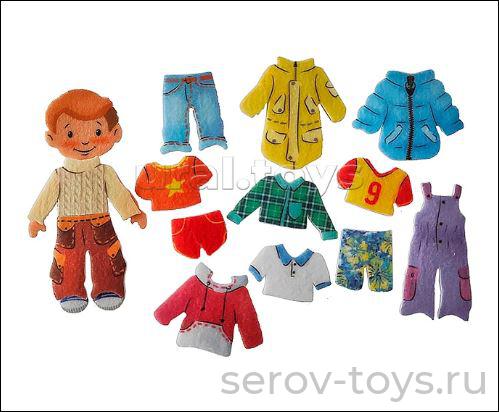 Одевашки Кукла из фетра Ф706 Миша  в пак Smile Decor