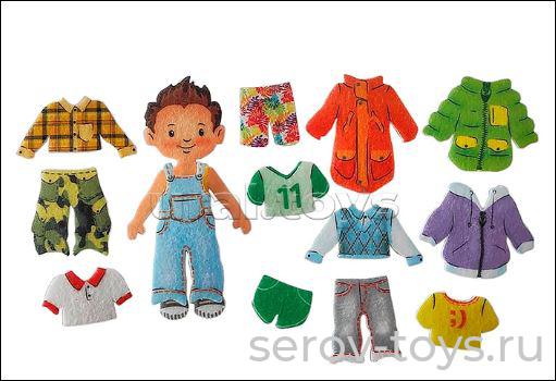 Одевашки Кукла из фетра Ф707 Гриша в пак Smile Decor