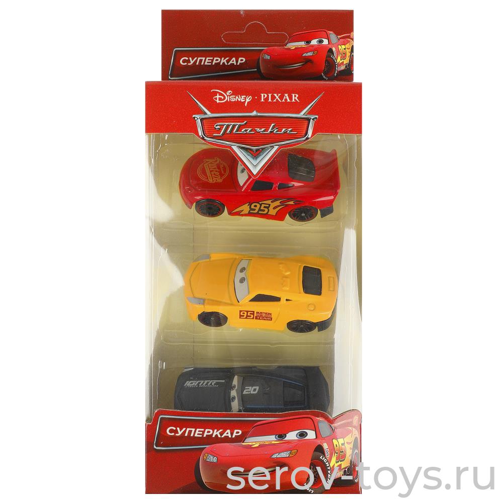 Модель Технопарк RR-SET-0080-R Тачки Суперкар 7,5см 3шт в кор