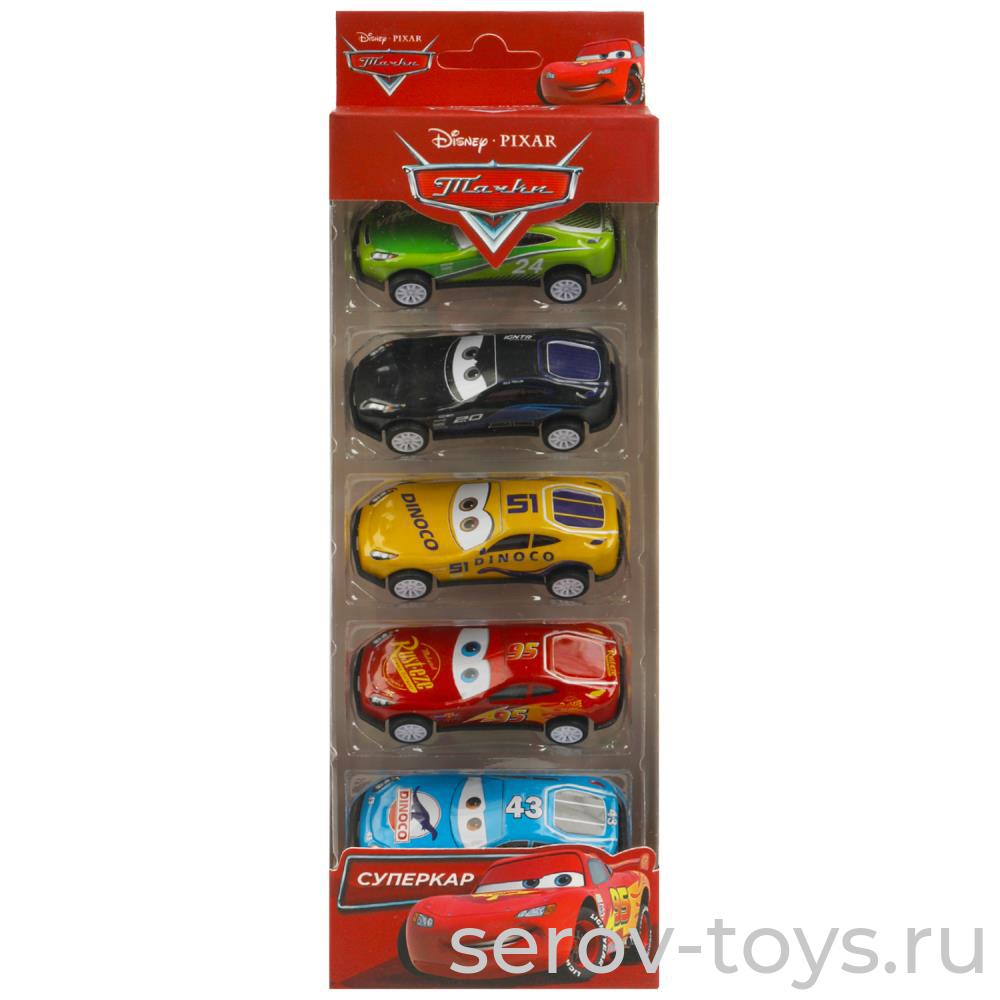 Модель Технопарк RR-SET-0018-R Тачки Суперкар 7,5см 5шт в кор