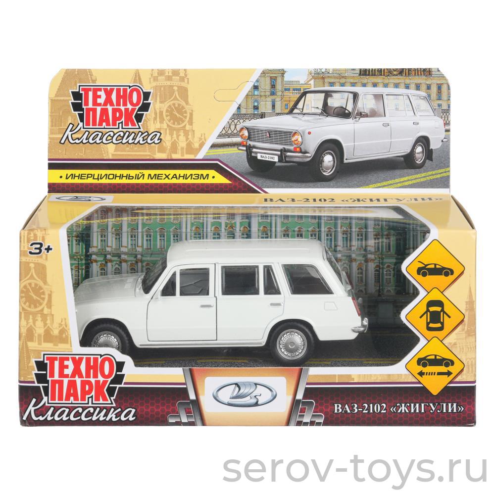 Модель Технопарк ВАЗ 2102 Жигули 2102-12-WH-WOD Классика Белый в кор