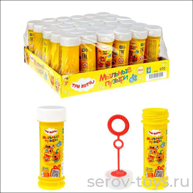 Мыльные пузыри Т23292 Три кота 60мл на бат 1toy