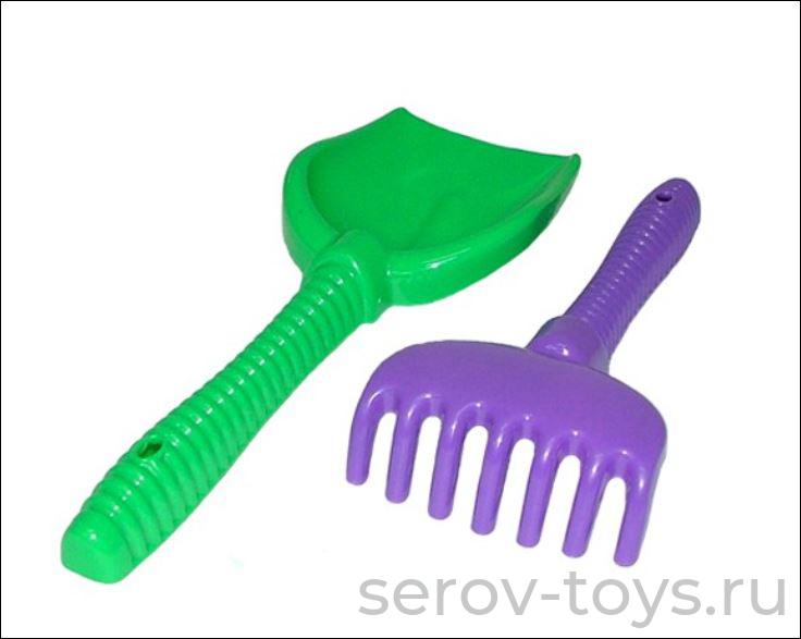 Песочный набор №178 Грабли и совок 7109 ПОЛЕСЬЕ