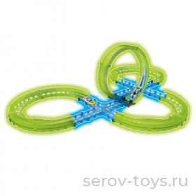 Автотрек р/у MTE1606-001 светится в темноте 1 машинка 31дет 4,06 м в кор Mioshi++