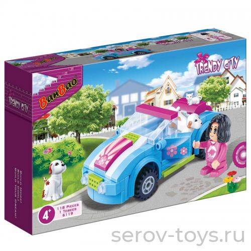 Конструктор БанБао 6119 Мини-кар 118дет для дев