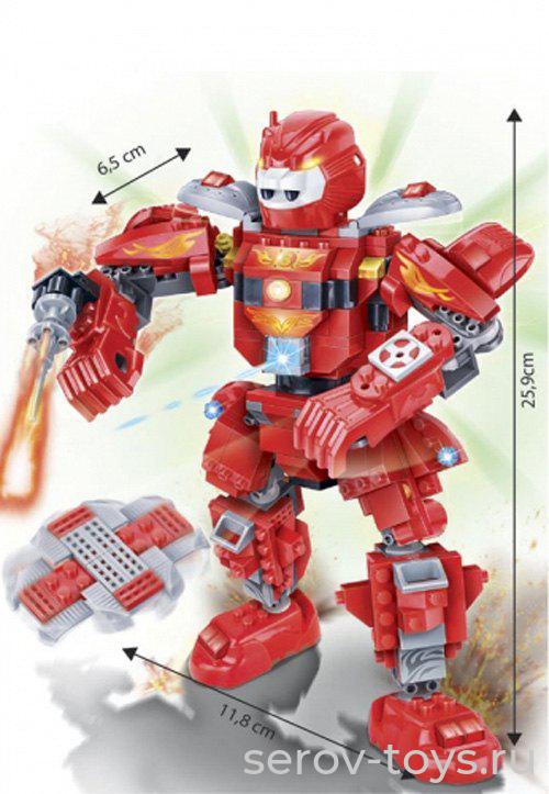 Конструктор БанБао 6315 Робот, эл\мех. 228 деталей, со световыми эффектами, 33x24x7см