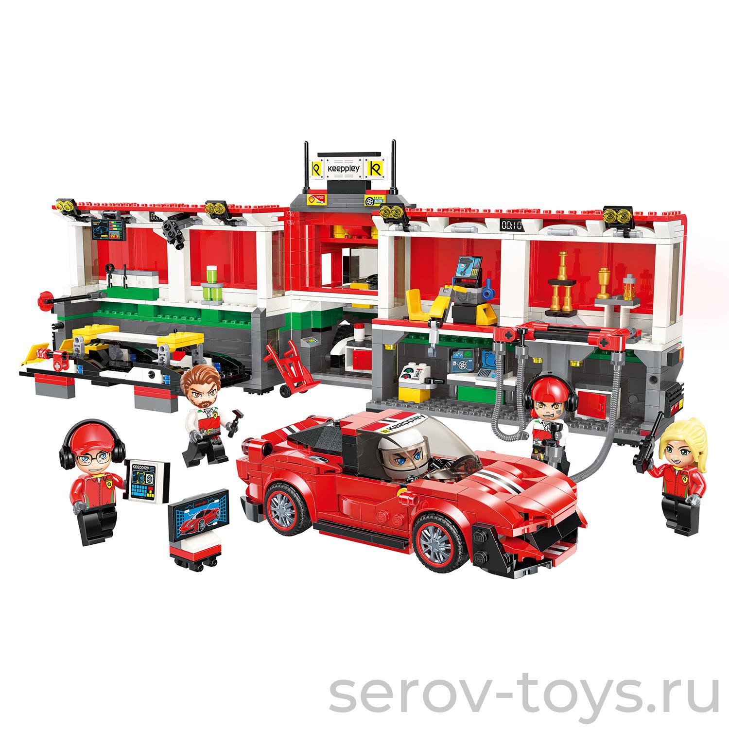 Конструктор Qman 4204 Гонки-ралли 1095дет Пит-стоп