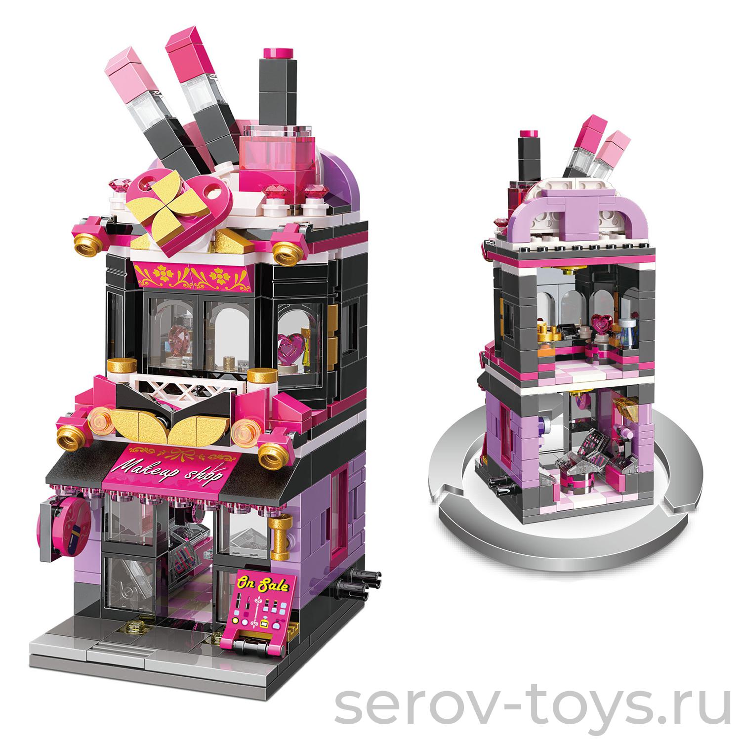 Конструктор Qman 0103 Городские домики 348дет Магазин косметики