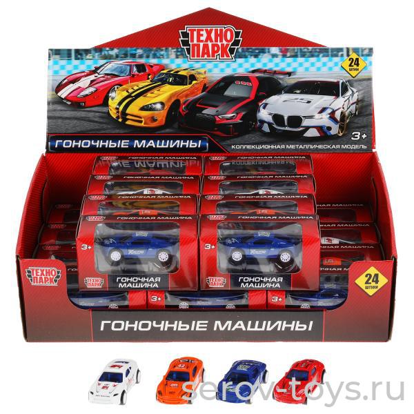 Модель Технопарк 2016371-R Гоночные инерц в ассорт 7,5см в кор.