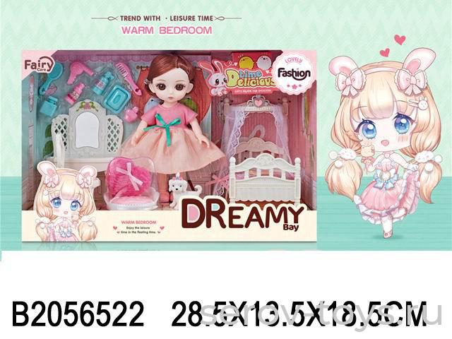 Кукла 6641 Женя в спальне с аксесс 2056522 в кор