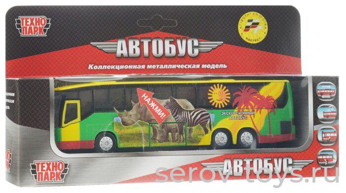 Модель Автобус Технопарк СТ10-025-1 Сафари 16см в кор