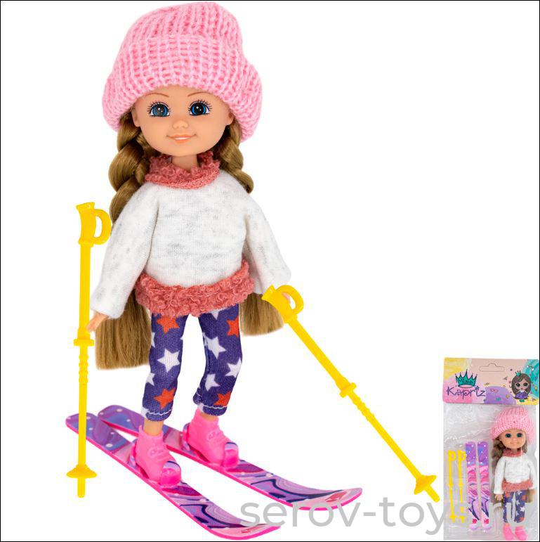 Кукла Малышка MK53853 с лыжами в пак Miss Kapriz