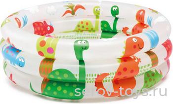 Бассейн 57106 Динозавр 61*22см 1-3 года
