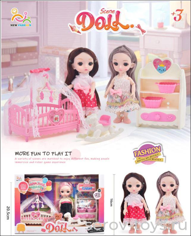 Кукла Женя NEW601 Малышка в детской комнате шарнирная FCJ0806983 в кор