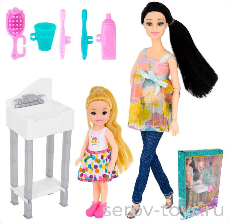 Кукла Мой малыш 104AMKQ с малышом Ванная комната FCJ0908415 в кор Miss Kapriz