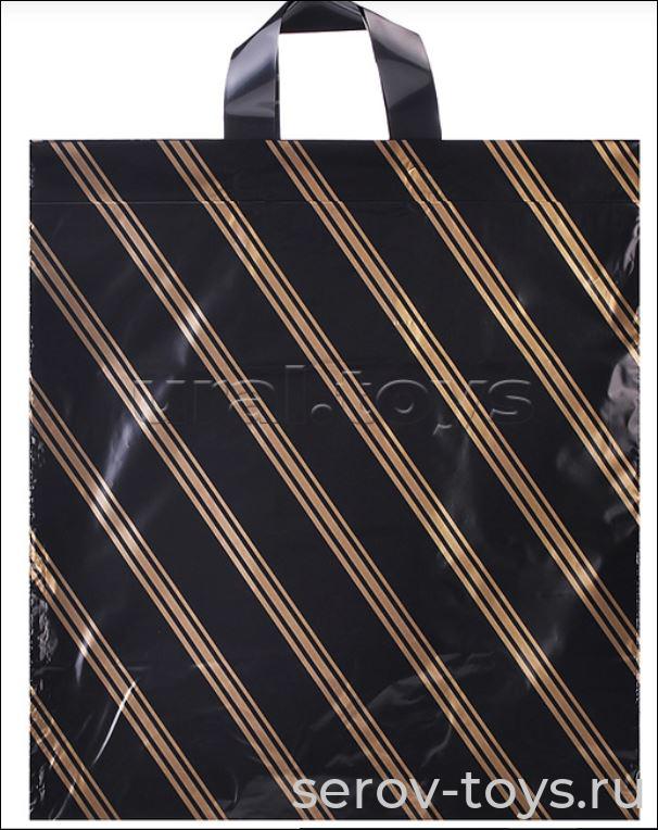 Пакет Золотая полоса с петлевой ручкой 51 x 38см Тикопластик