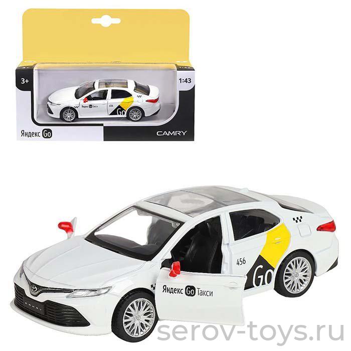 Модель АВТОпанорама 1:43 Яндекс GO Toyota Camry Белый 1251484JB звук свет в кор