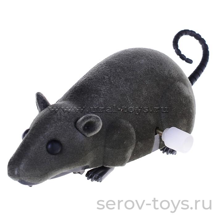 Заводная Мышка R138-34 флок в пак
