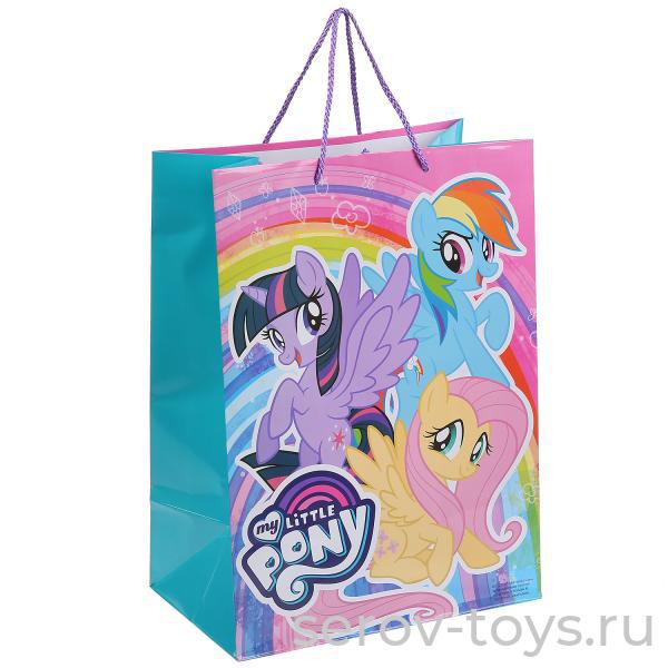 Пакет подарочный  MY LITTLE PONY 33*46*20см глянцевый в уп 12шт Играем вместе