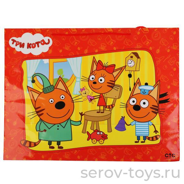 Пакет подарочный Три кота 46*61*20см глянцевый в уп 12шт Играем вместе