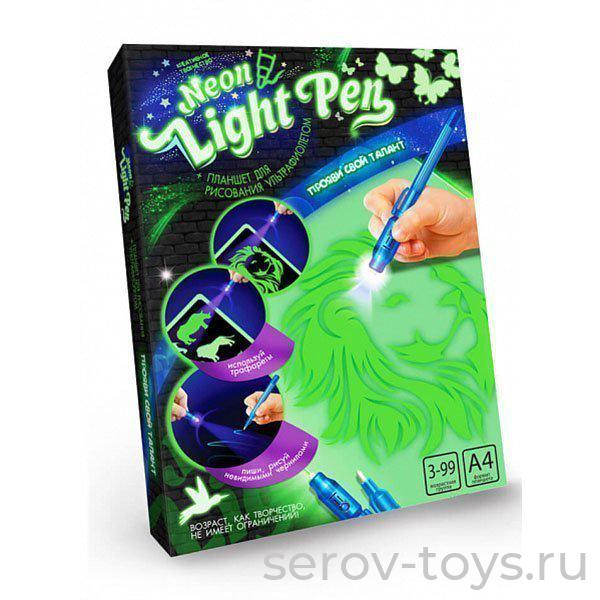 Набор ДТ Планшет для рисования ультрафиолетом (рисование светом) NEON LIGHT PEN в ассорт Danko Toys