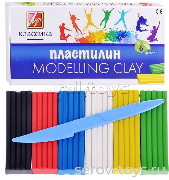 Пластилин Классика 12С-878-08 6цв стек в кор Луч