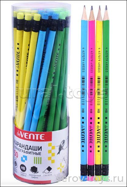 Карандаш чернографитный HB 5032326 круглый 50шт в кор deVENTE