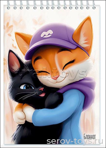 Блокнот С0028-168 Обнимашки 48л клетка А5 на гребне