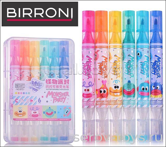 Набор маркеров-фломастеров BI-07-014 ПИШИ-СТИРАЙ пастельные 6цв в кор