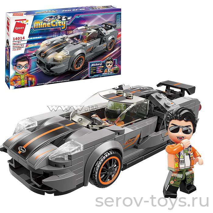 Конструктор Qman 14014 Гоночные машины 197дет Fett GT-40