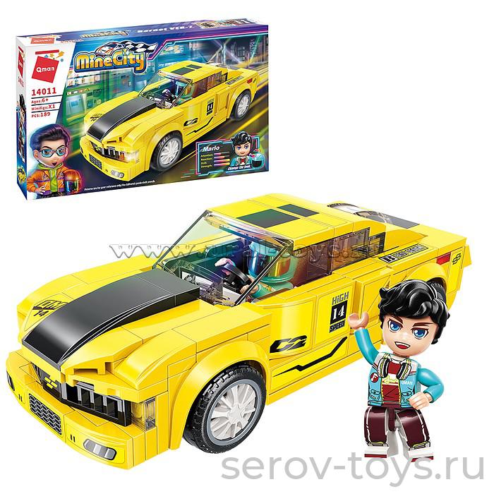 Конструктор Qman 14011 Гоночные машины 189дет Hornet VER-7