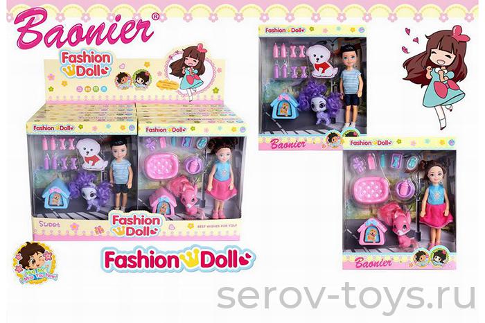 Кукла 8753-3JJ с питомцем и аксес. в кор