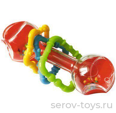 Погремушка 01560 Гантелька прозрачная  Стеллар