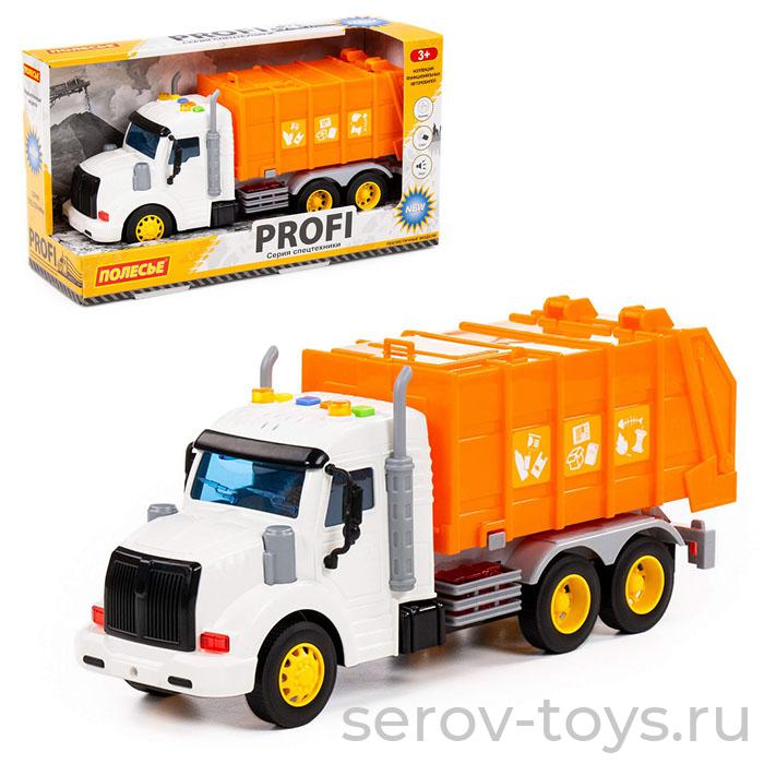 Автомобиль Профи 86501 Комунальный инерц оранжевый свет звук в кор ПОЛЕСЬЕ