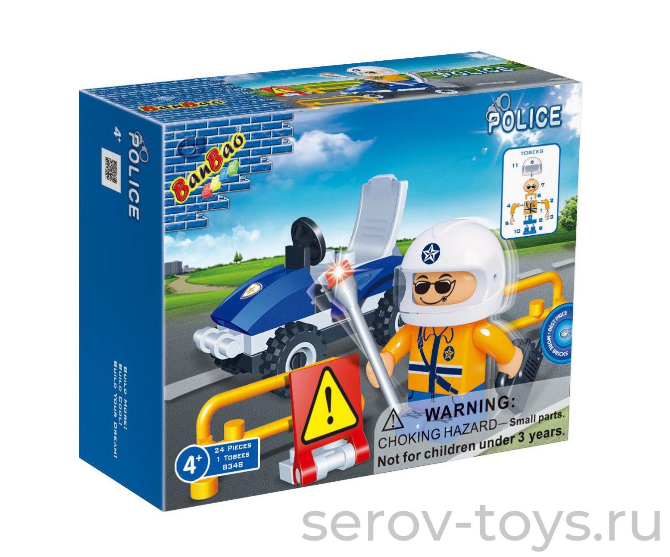 Конструктор БанБао 8348 Полицейский 24дет