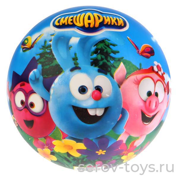 Мяч ПВХ 23см FD-9(SMESH) Смешарики в сетке Играем вместе