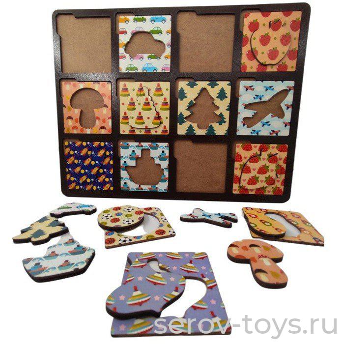 Доска Сегена 8476 /28 Предметы 24дет на подложке Нескучные игры