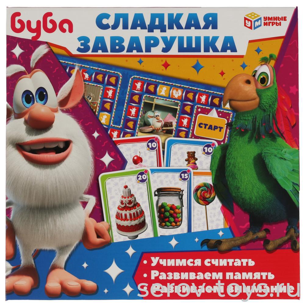 Настольная игра Буба Сладкая заварушка Ходилка с карточками в кор Умные игры