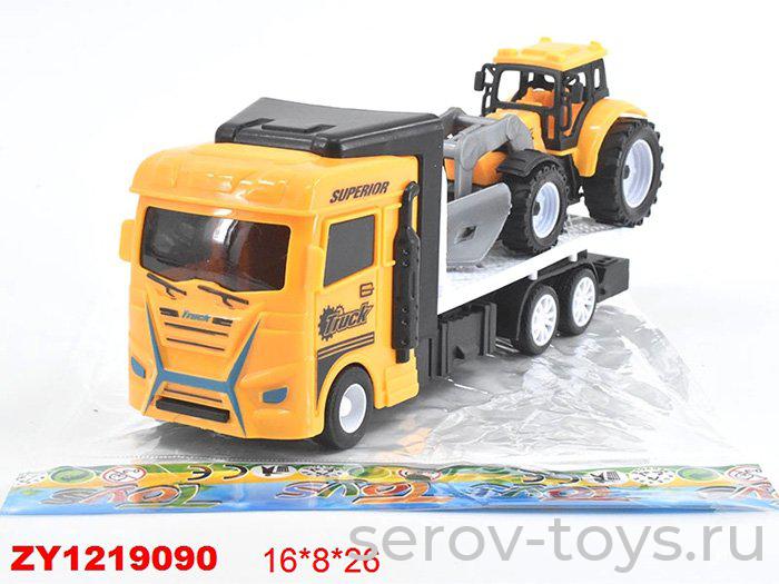 Машина инерц 668-17 Камаз с трактором в пак Truck