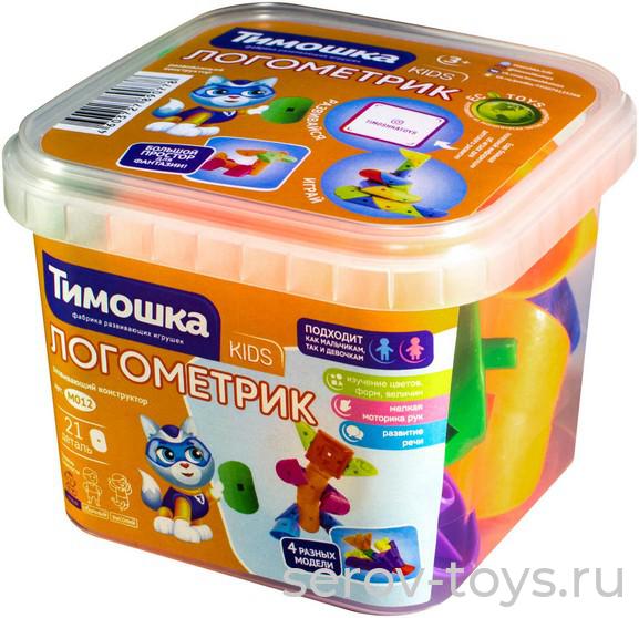 Конструктор Тимошка Логометрик 21 дет M012 в контейнере